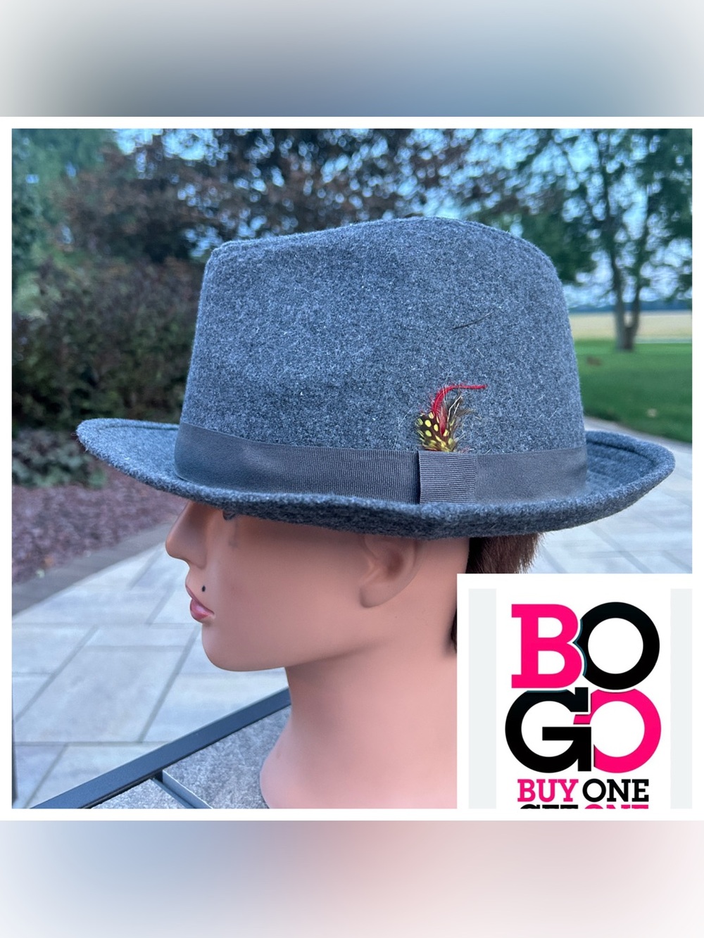 David Taylor Grey Felt Fedora Size med/large